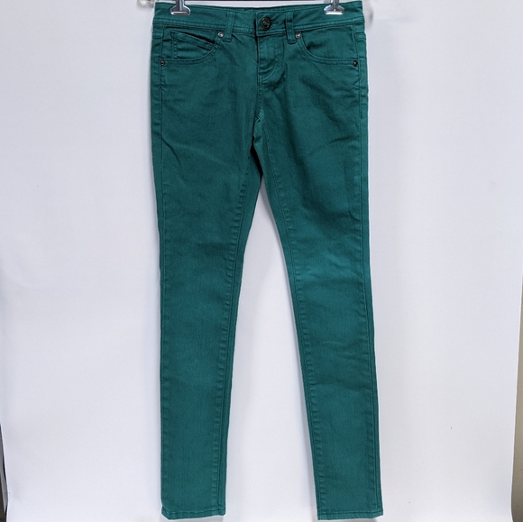 Volcom Sound Check Skinny Jeans, Green, Old Stock, 26x32, read description - Picture 9 of 14